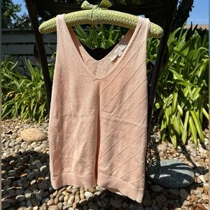 NWOT Loft Small woven vest salmon